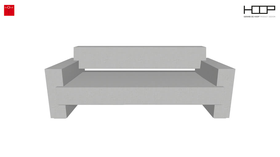 Evolve - concrete bench BLOKE - design by Gerard de Hoop