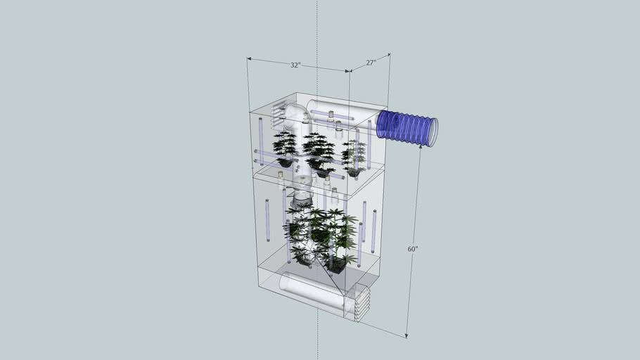 Fridge Grow Box (Vegetative) 3D Warehouse