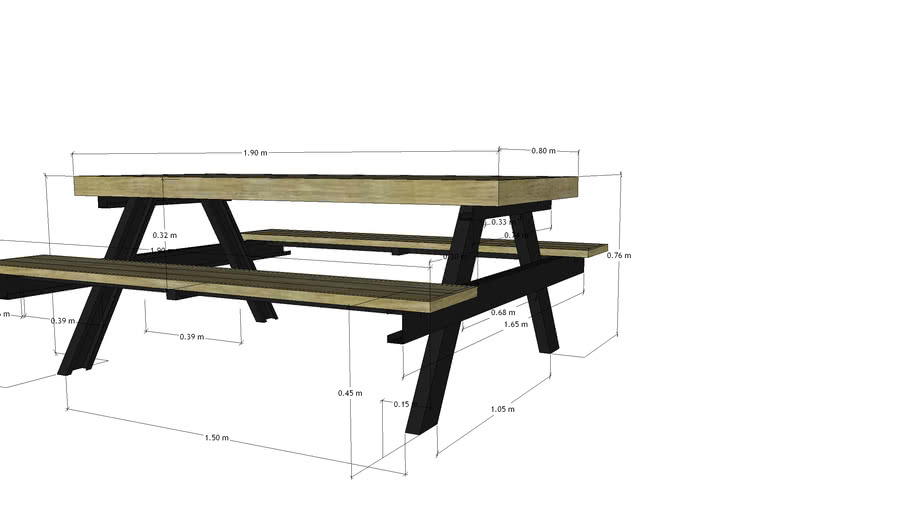 picnic table | 3D Warehouse