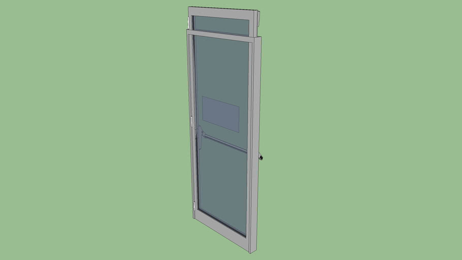 Porte de secours vitrée | 3D Warehouse