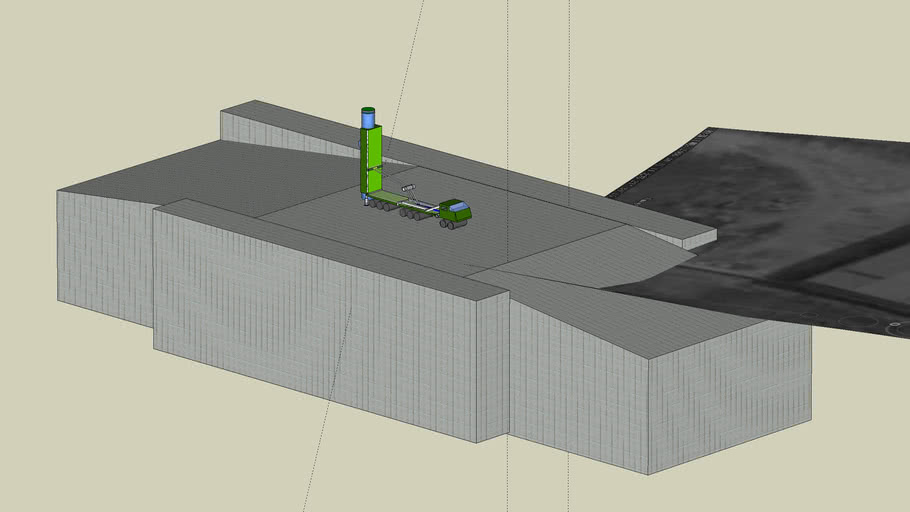 车载战略导弹 梧州地基 带地下工事的 3d Warehouse