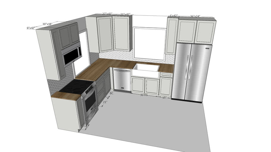 small L kitchen | 3D Warehouse