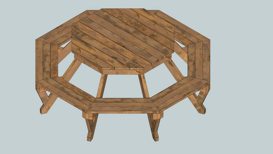 Octagonal Picnic Table 3d Warehouse