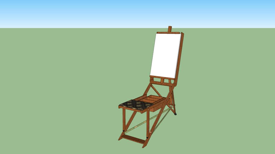 Easel with seat by gramps 3D Warehouse