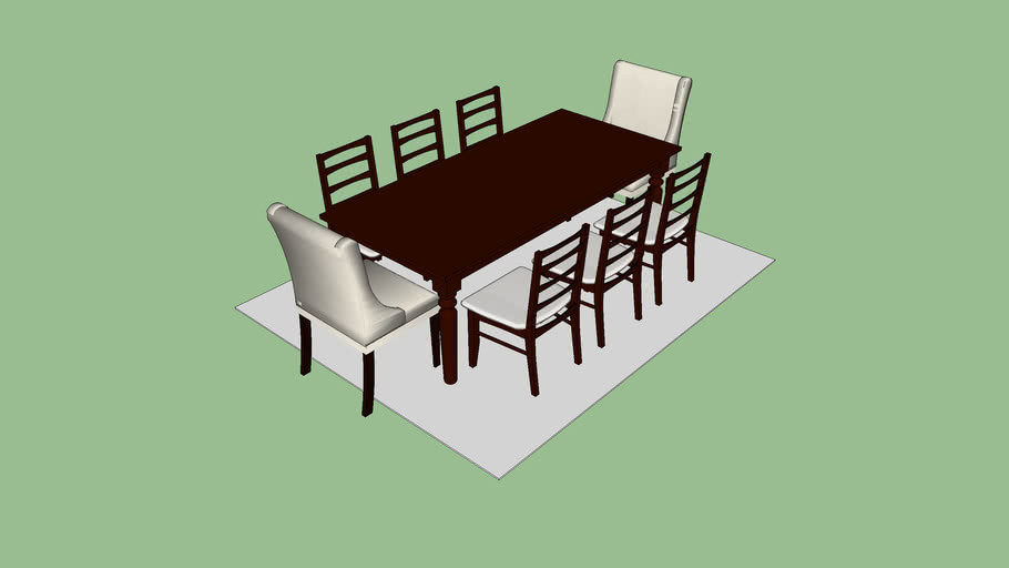 kgddining table and chairs 3D Warehouse