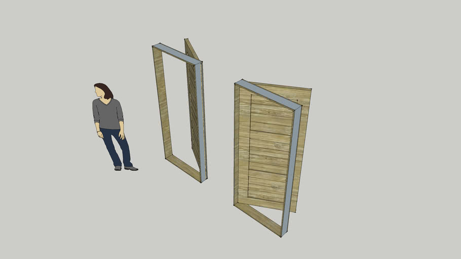Wood_Lumber_Door-3x7_and_Frame.skp | 3D Warehouse