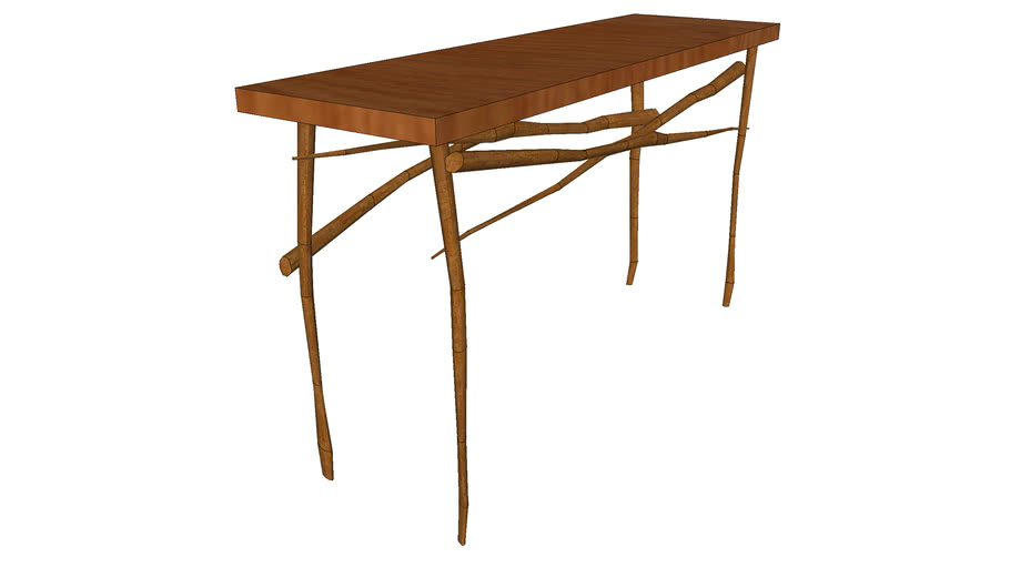 Rustic wooden console table | 3D Warehouse