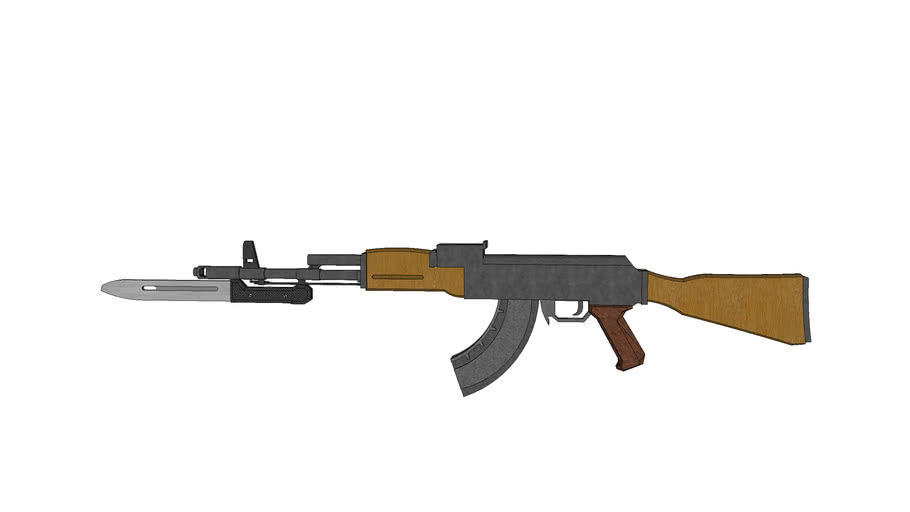 Ak 47 Bayonet Attached 3d Warehouse 0391