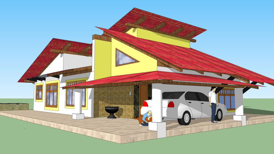 single storey house at nivithigala  3D Warehouse