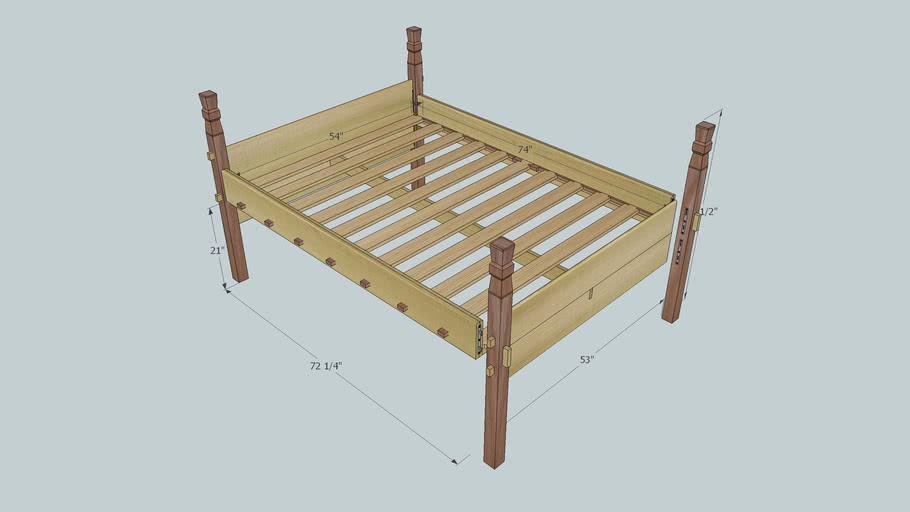 Viking Slat Bed Full Sized W, Viking Bed Frame