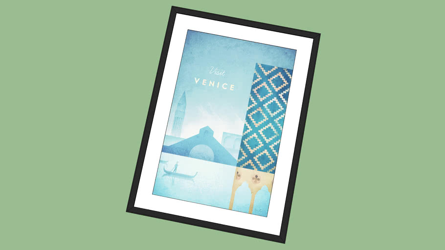 Quadro Venice da Série _Travel Poster Co._ by Henry Rivers