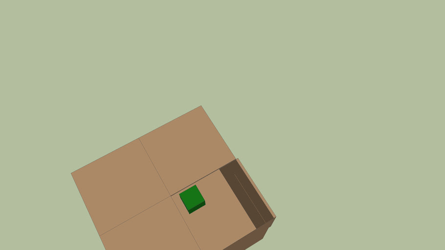 Cardboard box w/ 3 blocks