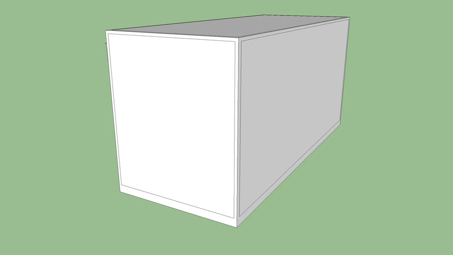 Blank 20-Foot High Cube Container Model