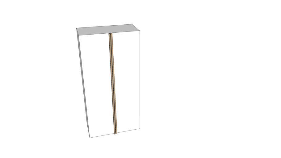 Armario dos puertas tirador madera | 3D Warehouse