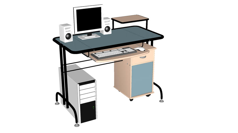 computers desk 1 3D Warehouse