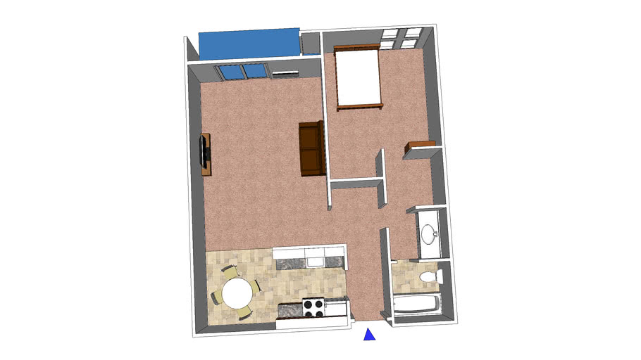 Station 101 Apartments, 1 Bedroom, 1 Bathroom | 3D Warehouse