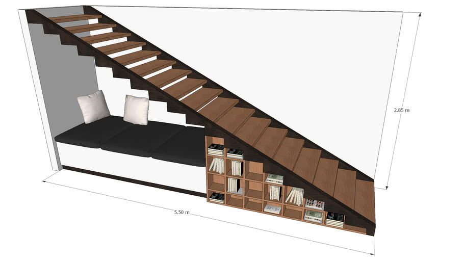 Escalera con mueble | 3D Warehouse