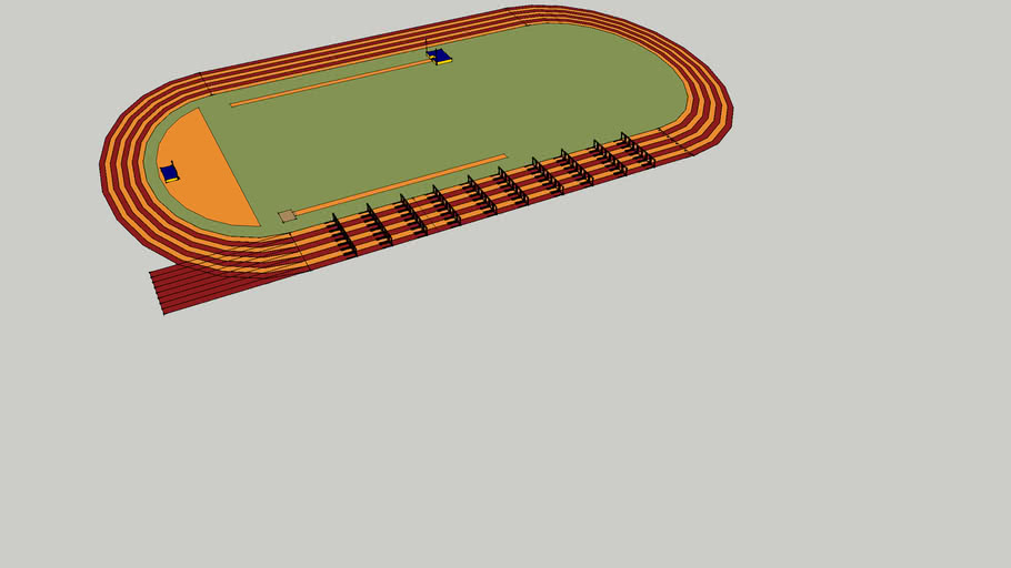 100 meter hurdles on track 3D Warehouse