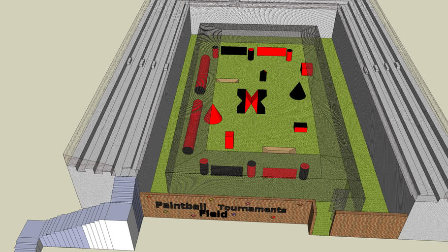 Paintball field 3D Warehouse