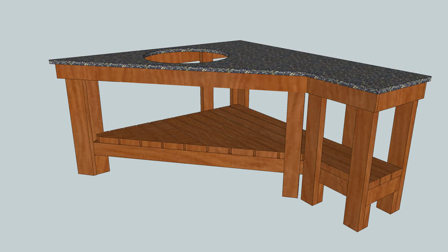 Big Green Egg Corner Table Basic 3D Warehouse