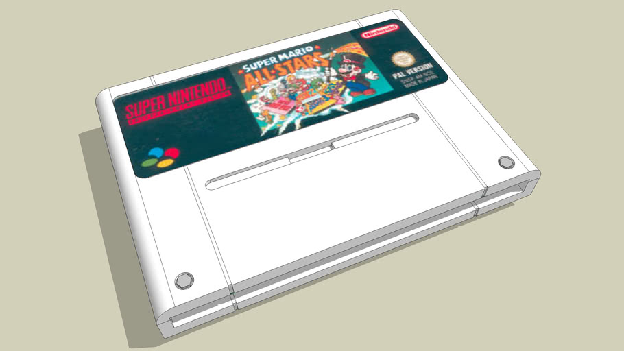 Nintendo SNES Cart - Super Mario All Stars (EU) | 3D Warehouse