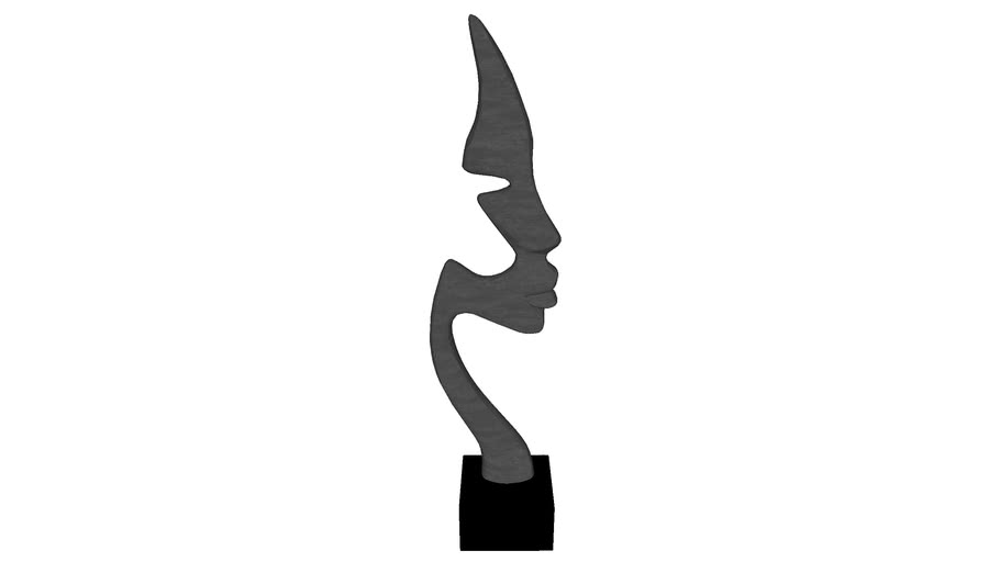 Deco Statuette Visage Profil 3d Warehouse