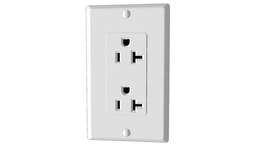 120 V 20 A Electrical Receptacle Nema 5 20r Duplex Rectangular