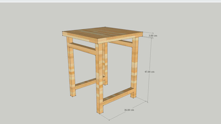  Kursi  Kayu Minimalis  2 3D Warehouse