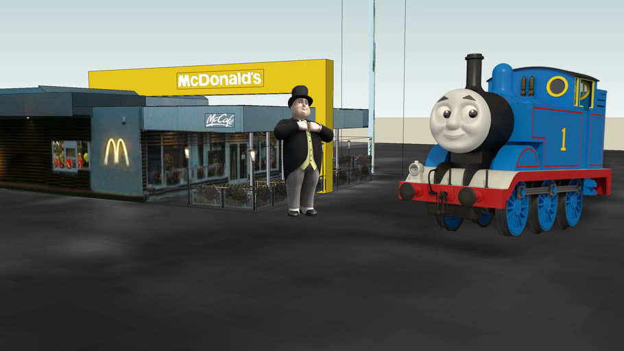 Thomas And Sir Topham Hatt At Mc Donalds Mc Cafe 3d Warehouse