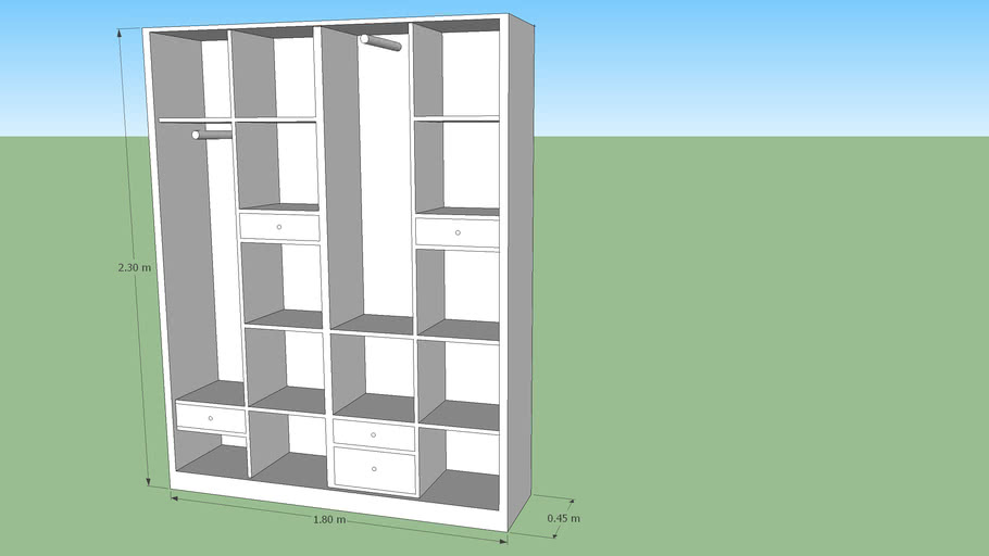  Lemari  Pakaian  4 Pintu Bagian  Dalam  3D Warehouse