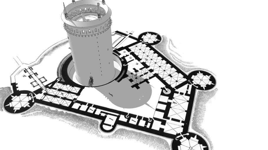 Donjon 3d de Coucy le Château sur le plan 2d de Viollet-le-Duc - 2013 ...