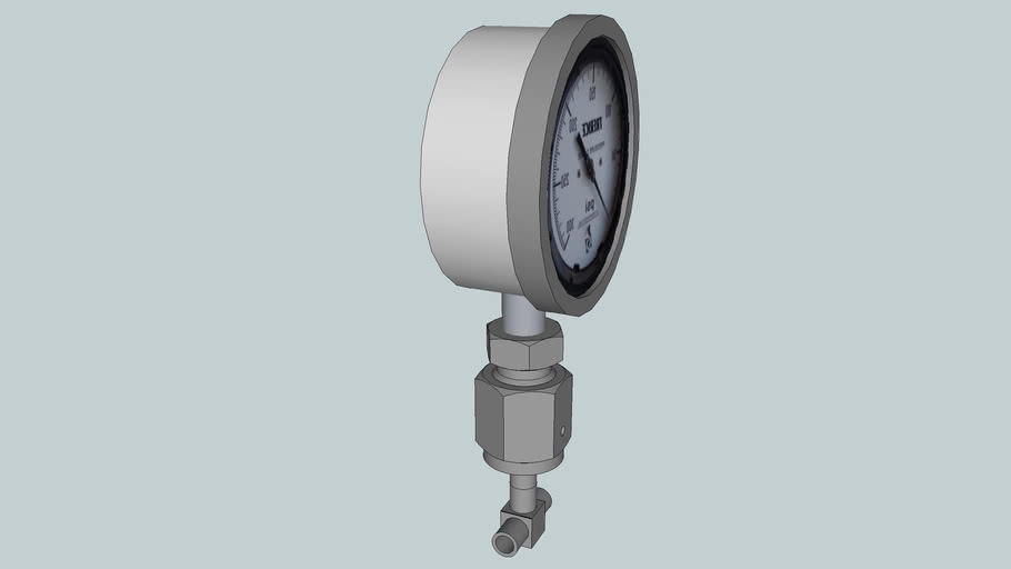 Wika MVCR Bottom Pressure Gauge 3D Warehouse