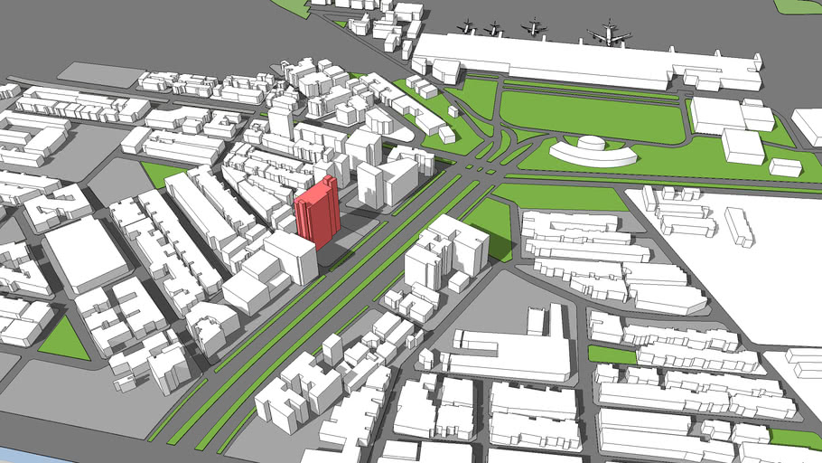 台灣 松山機場 附近環境模型 3d Warehouse