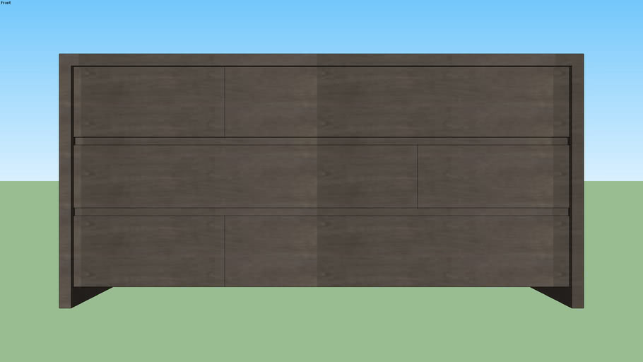 Crate & Barrel Reed 6Drawer Dresser 3D Warehouse