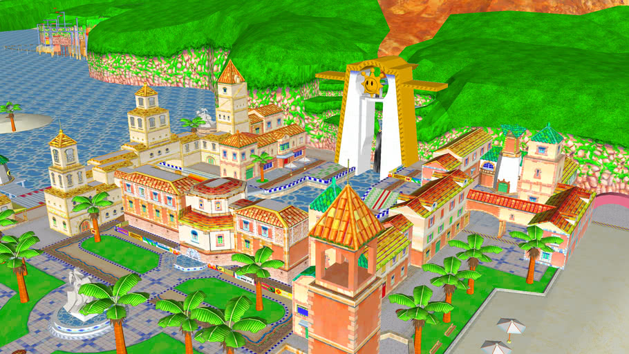 Delfino Plaza V4 Mario Kart Wii Custom Track 3d Warehouse