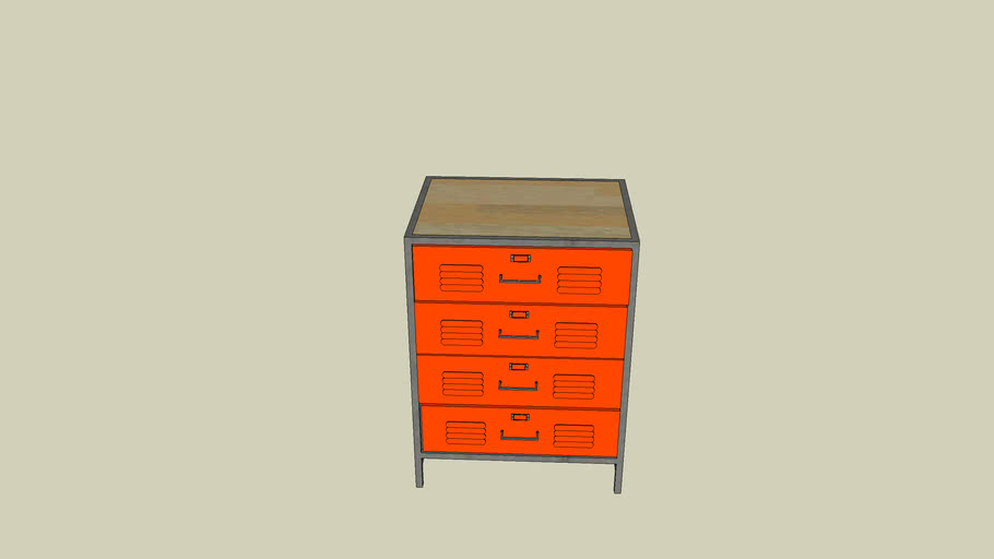 Pbteen Locker Dresser 3d Warehouse