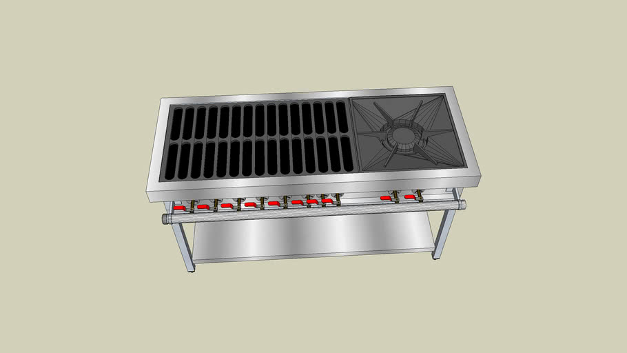 Commercial Gas Range 3D Warehouse