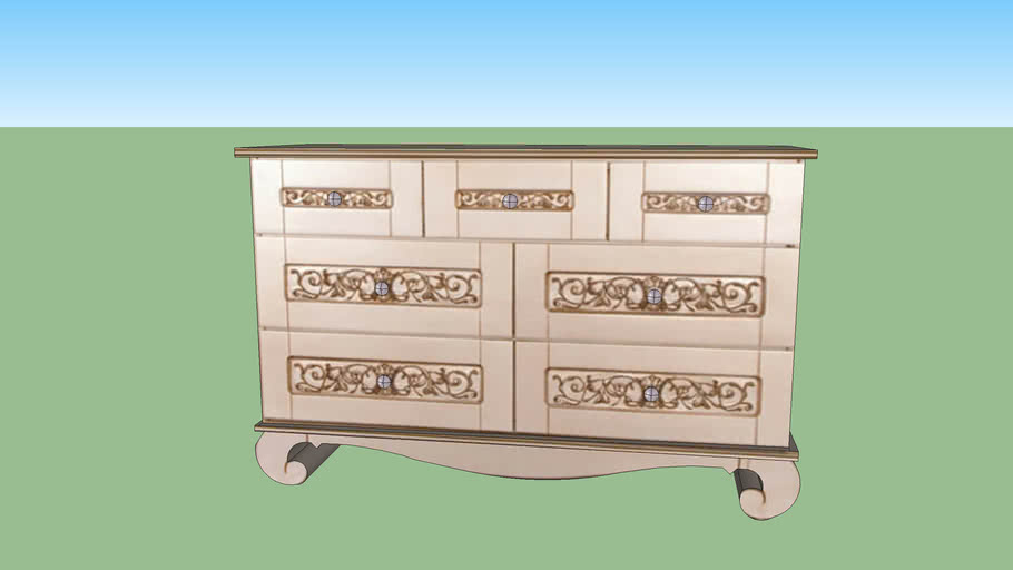 Antique French Silver Dresser 3d Warehouse