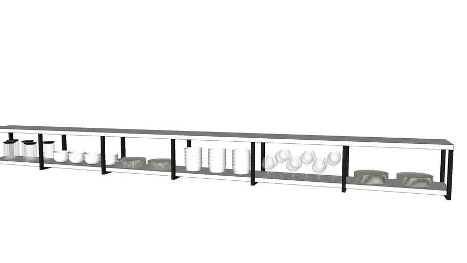 industrial kitchen wall rack