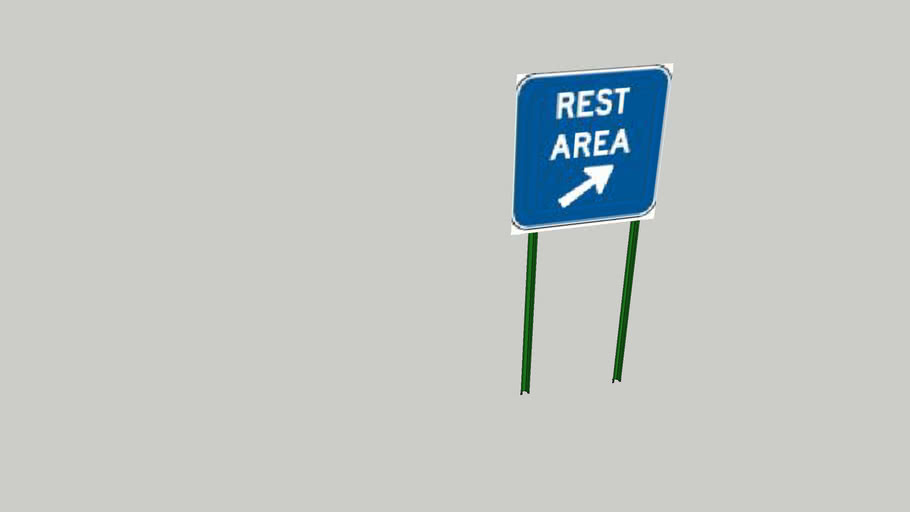 Rest Area Gore Sign 3D Warehouse