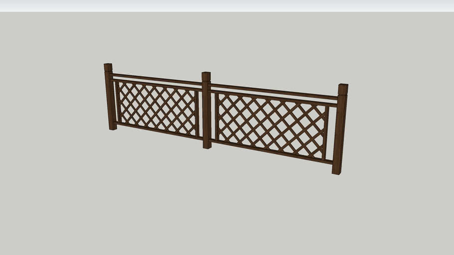 木质护栏wooden Fence 轮廓放样部件素材 Profile Builder Assembly 3d Warehouse