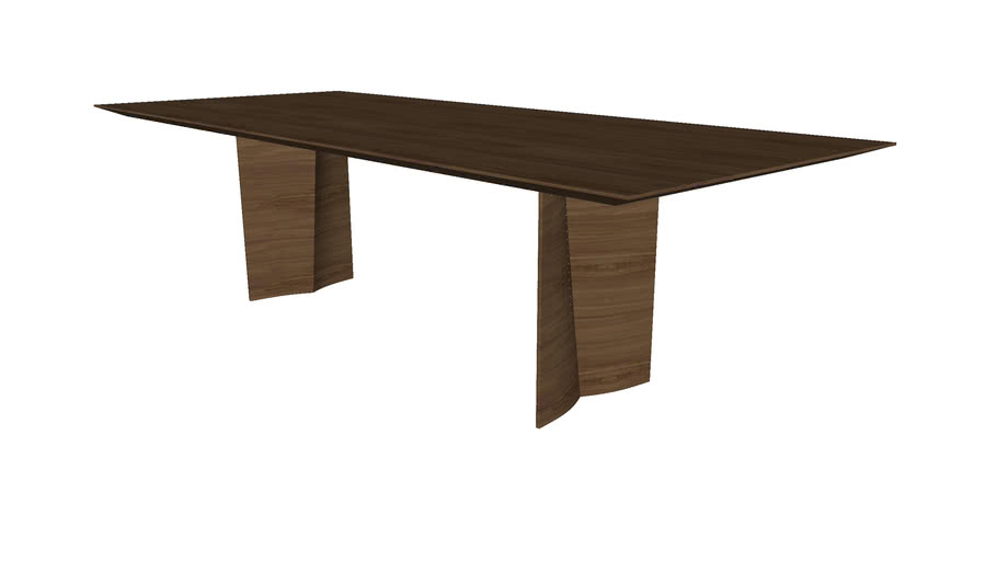 Soho Dining Table In Walnut By Modloft 3d Warehouse