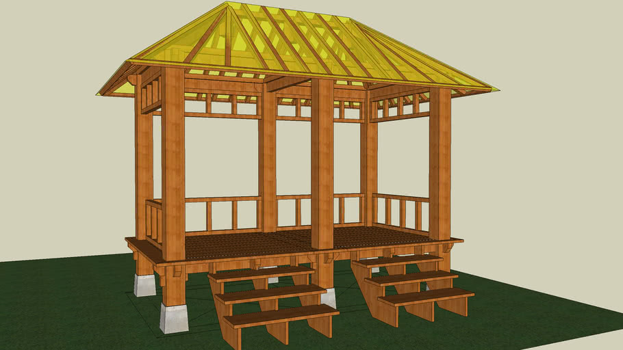 How To Build A Gazebo Sketchup | Gazebo 3D Model – IAPQ