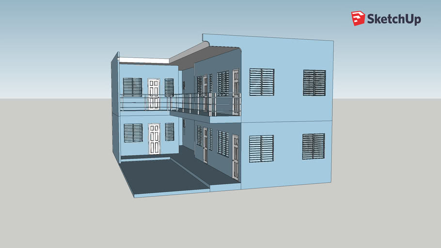 2 Storey Boarding House 3d Warehouse