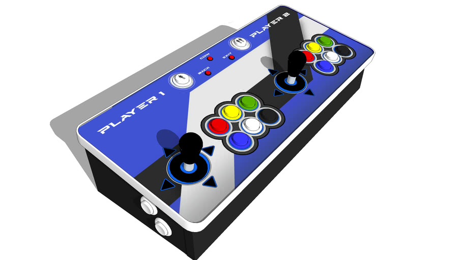 Joystick Arcade Blue 3D Warehouse