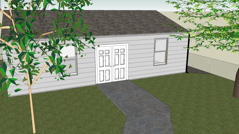 Large Backyard Utility Building | 3D Warehouse