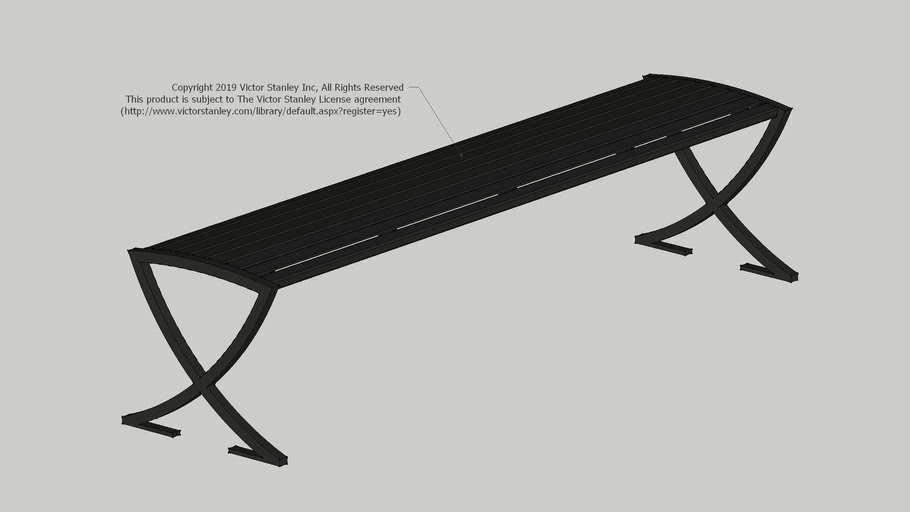Lil 23na F Perenne 6ft Backless Steel Bench Without Armrests 3d Warehouse