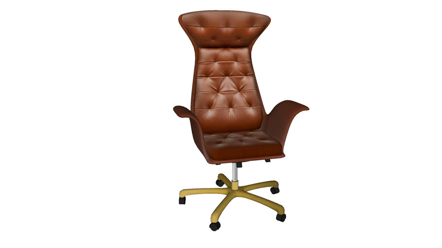85286 Office Chair Brady Brass