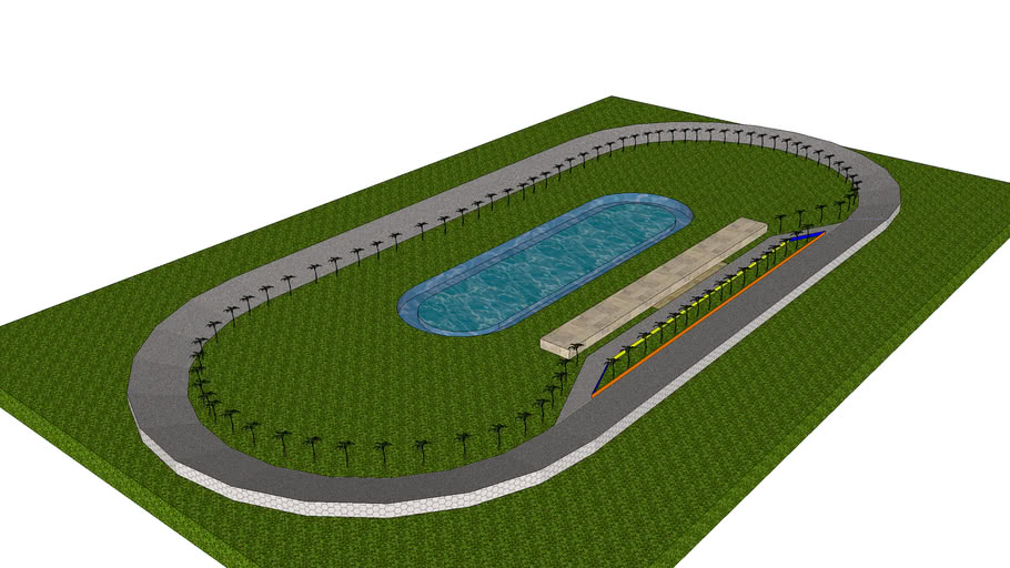 pista de carreras 2 3D Warehouse