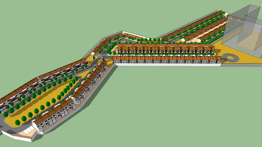 3D Model of Site Plan Autocad